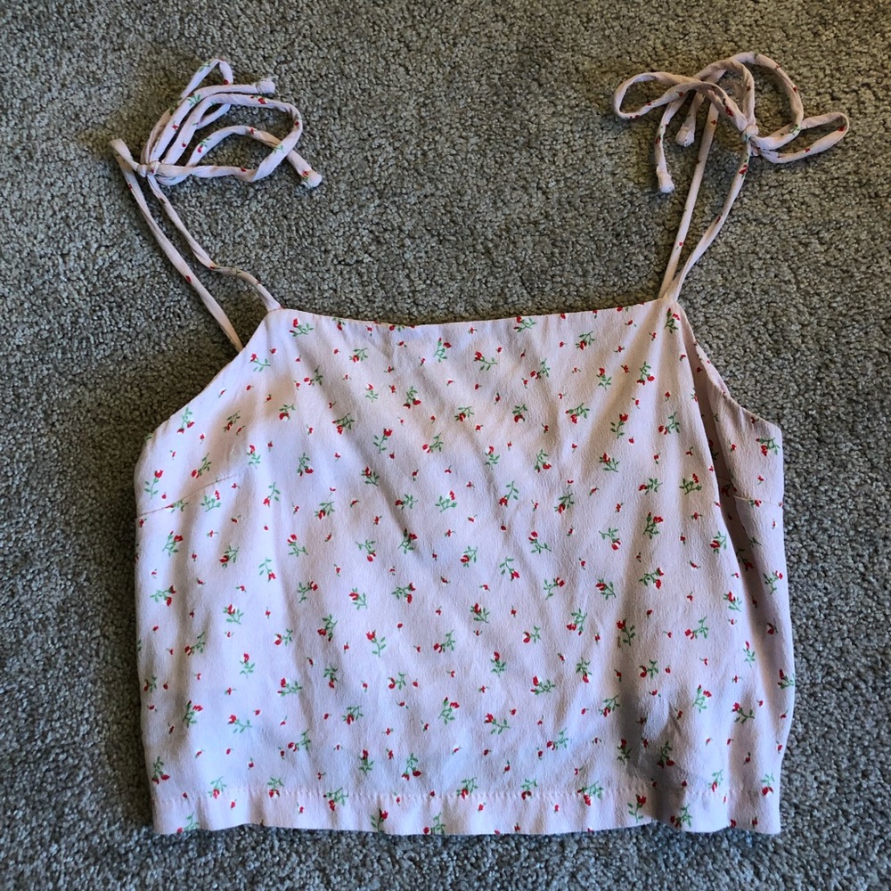 Brandy Melville pink rose top